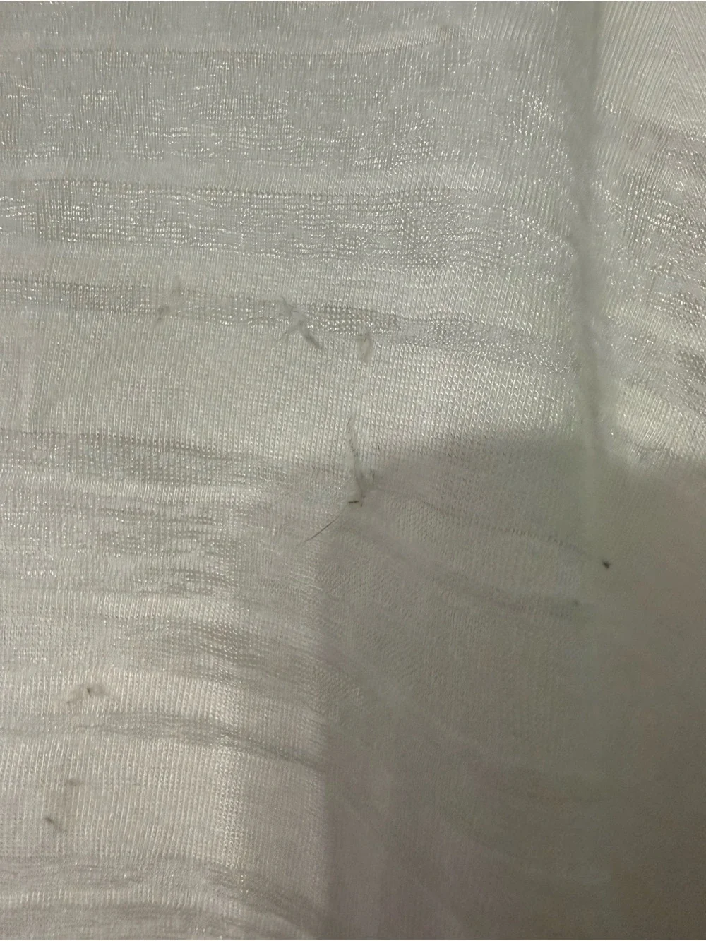 Jordan Taylor White Sheer Striped Swim Coverup FLAWS